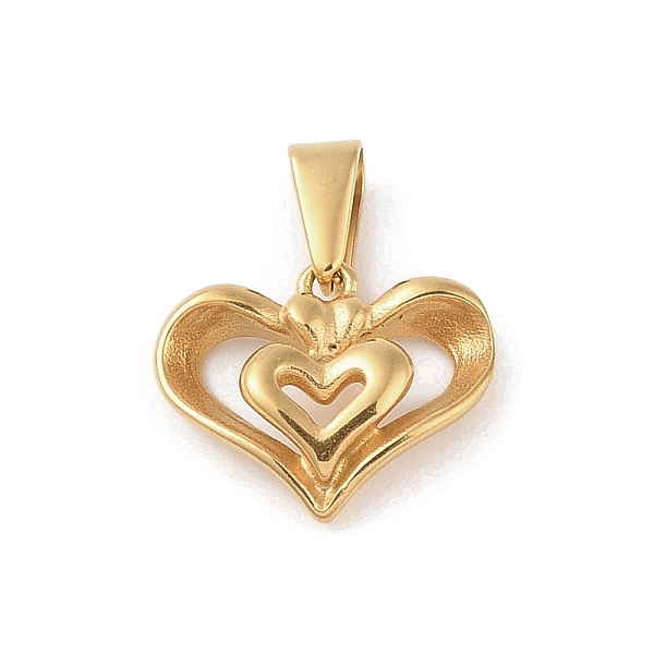 PandaHall Vacuum Plating 304 Stainless Steel Pendants, Heart Charm, Golden, 15x17.5x4mm, Hole: 6x3mm 304 Stainless Steel Heart
PandaHall Vacuum Plating 304 Stainless Steel Pendants, Heart Charm, Golden, 15x17.5x4mm, Hole: 6x3mm 304 Stainless Steel Heart
