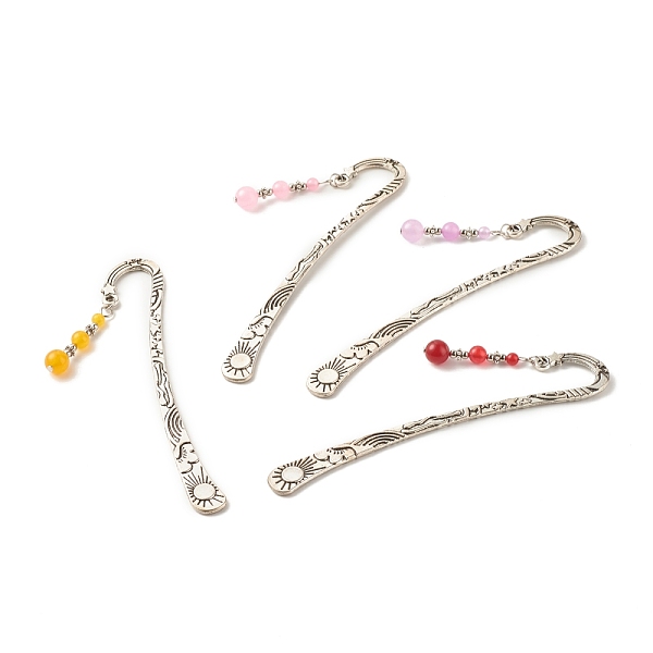 PandaHall Tibetan Style Bookmarks, with Natural Malaysia Jade Beads, Iron Findings, Mixed Color, 122mm Alloy Multicolor
PandaHall Tibetan Style Bookmarks, with Natural Malaysia Jade Beads, Iron Findings, Mixed Color, 122mm Alloy Multicolor