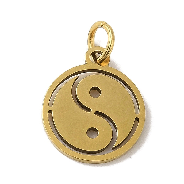 PandaHall Vacuum Plating 201 Stainless Steel Charms, with Jump Rings, Laser Cut, Flat Round with Yin Yang Charm, Real 18K Gold Plated...
PandaHall Vacuum Plating 201 Stainless Steel Charms, with Jump Rings, Laser Cut, Flat Round with Yin Yang Charm, Real 18K Gold Plated...