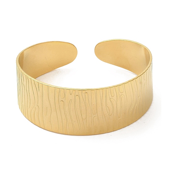 PandaHall Ion Plating(IP) 304 Stainless Steel Textured Cuff Bangles for Women, Real 18K Gold Plated, Inner Diameter: 2-1/8 inch(5.5cm) 304...
PandaHall Ion Plating(IP) 304 Stainless Steel Textured Cuff Bangles for Women, Real 18K Gold Plated, Inner Diameter: 2-1/8 inch(5.5cm) 304...