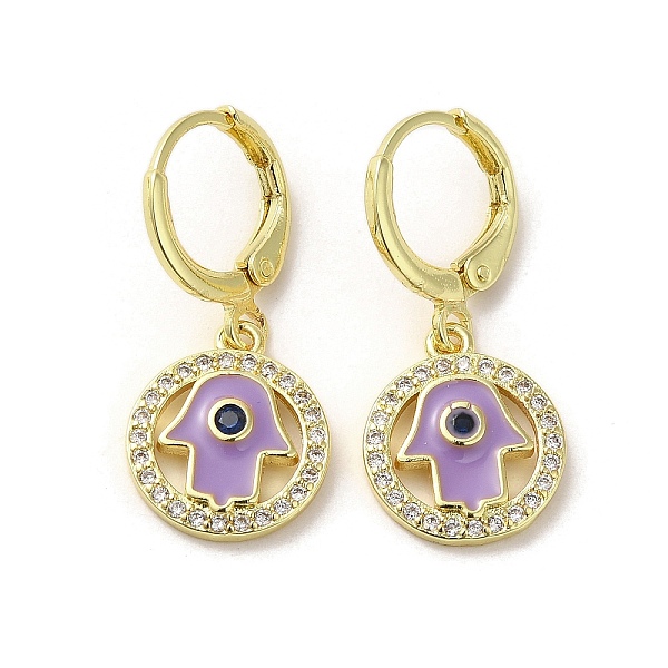 PandaHall Hamsa Hand Real 18K Gold Plated Brass Dangle Leverback Earrings, with Enamel and Cubic Zirconia, Lilac, 27x12mm Cubic Zirconia..., Purple
PandaHall Hamsa Hand Real 18K Gold Plated Brass Dangle Leverback Earrings, with Enamel and Cubic Zirconia, Lilac, 27x12mm Cubic Zirconia..., Purple