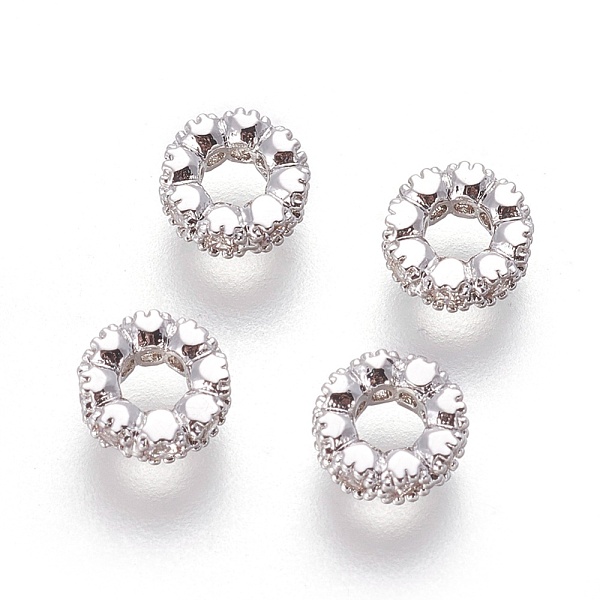 PandaHall Brass Micro Pave Cubic Zirconia Beads, Ring, Clear, Platinum, 6~6.5x2.5mm, Hole: 3mm Brass+Cubic Zirconia Ring Clear
PandaHall Brass Micro Pave Cubic Zirconia Beads, Ring, Clear, Platinum, 6~6.5x2.5mm, Hole: 3mm Brass+Cubic Zirconia Ring Clear
