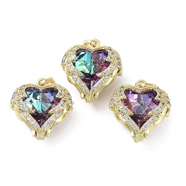 PandaHall Rack Plating Real 18K Gold Plated Brass Micro Pave Cubic Zirconia Pendants, Heart Charms, Long-Lasting Plated, Cadmium Free & Lead...
PandaHall Rack Plating Real 18K Gold Plated Brass Micro Pave Cubic Zirconia Pendants, Heart Charms, Long-Lasting Plated, Cadmium Free & Lead...