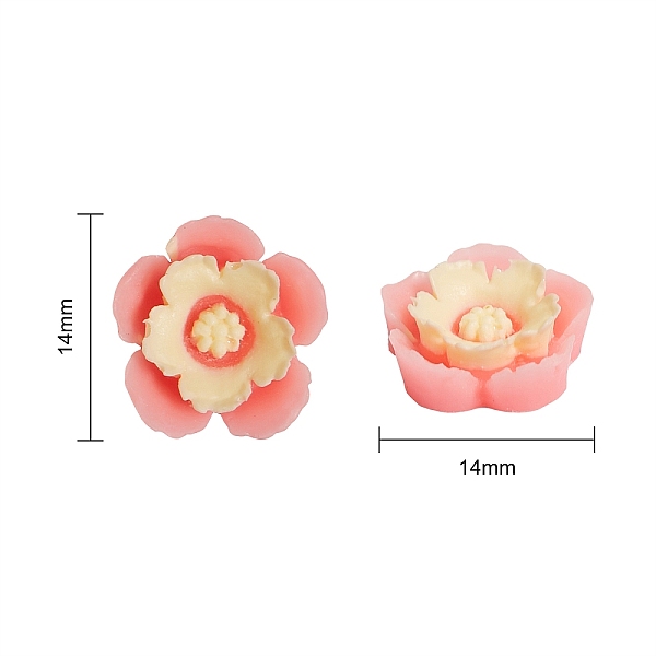 PandaHall 60Pcs 6 Colors Opaque Resin Two Tone Cabochons, Flower, Mixed Color, 14x14mm Resin Flower Multicolor
PandaHall 60Pcs 6 Colors Opaque Resin Two Tone Cabochons, Flower, Mixed Color, 14x14mm Resin Flower Multicolor