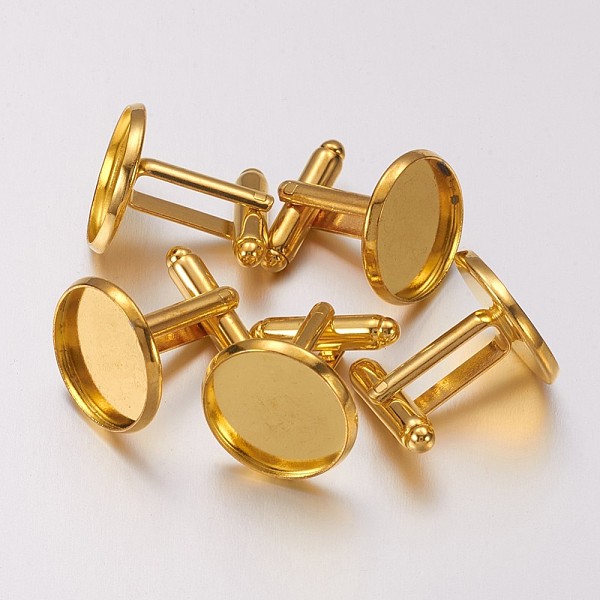 PandaHall Brass Cuff Button, Cufflink Findings for Apparel Accessories, Golden, Tray: 16mm, 27x18mm Brass
PandaHall Brass Cuff Button, Cufflink Findings for Apparel Accessories, Golden, Tray: 16mm, 27x18mm Brass
