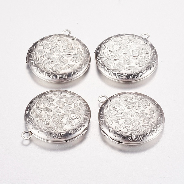 PandaHall 316 Stainless Steel Locket Pendants, Photo Frame Charms for Necklaces, Flat Round with Flower, Stainless Steel Color, 30x28x5mm...
PandaHall 316 Stainless Steel Locket Pendants, Photo Frame Charms for Necklaces, Flat Round with Flower, Stainless Steel Color, 30x28x5mm...