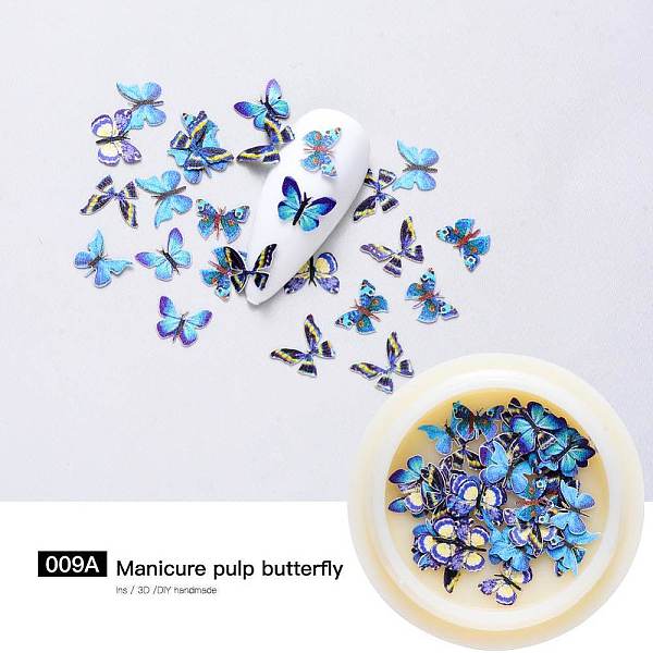 PandaHall Paper Cabochons, Nail Art Decorations, Lifelike Butterfly, Deep Sky Blue, 4~8x5~10x0.1mm, about 50pcs/box Paper Butterfly Blue
PandaHall Paper Cabochons, Nail Art Decorations, Lifelike Butterfly, Deep Sky Blue, 4~8x5~10x0.1mm, about 50pcs/box Paper Butterfly Blue