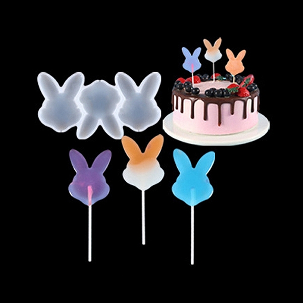 PandaHall DIY Rabbit's Head Lollipop Making Silhouette Silicone Molds, Candy Molds, for Edible Cake Topper Making, 3 Cavities, White...
PandaHall DIY Rabbit's Head Lollipop Making Silhouette Silicone Molds, Candy Molds, for Edible Cake Topper Making, 3 Cavities, White...