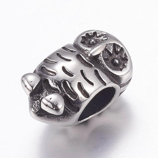 PandaHall 304 Stainless Steel European Beads, Large Hole Beads, Owl, Antique Silver, 8x8x12mm, Hole: 5mm 304 Stainless Steel Owl
PandaHall 304 Stainless Steel European Beads, Large Hole Beads, Owl, Antique Silver, 8x8x12mm, Hole: 5mm 304 Stainless Steel Owl
