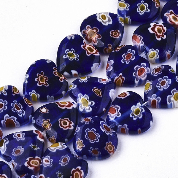PandaHall Handmade Millefiori Lampwork Beads Strands, Heart, Blue, 11~12x12x4~5mm, Hole: 1mm, about 32~33pcs/strand, 12.72 inch~13.78 inch...
PandaHall Handmade Millefiori Lampwork Beads Strands, Heart, Blue, 11~12x12x4~5mm, Hole: 1mm, about 32~33pcs/strand, 12.72 inch~13.78 inch...
