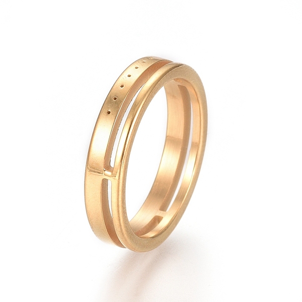 PandaHall Unisex Ion Plating(IP) 304 Stainless Steel Finger Rings, Golden, Size 5~8, 15~18mm 304 Stainless Steel
PandaHall Unisex Ion Plating(IP) 304 Stainless Steel Finger Rings, Golden, Size 5~8, 15~18mm 304 Stainless Steel