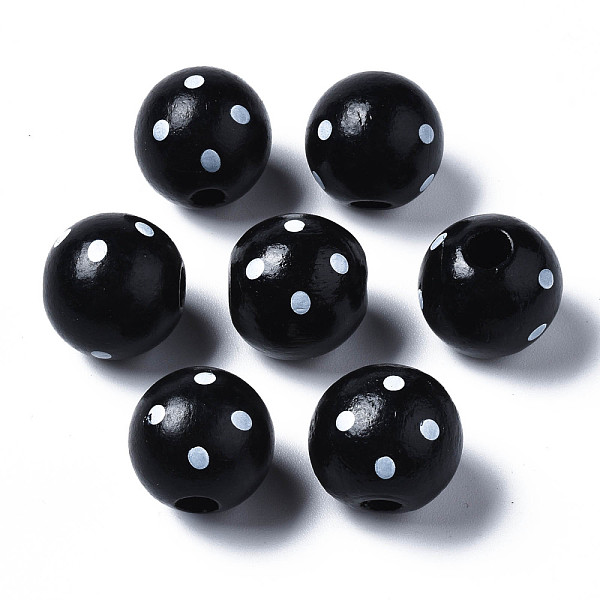 PandaHall Painted Natural Wood European Beads, Large Hole Beads, Printed, Round with Dot, Black, 16x15mm, Hole: 4mm Wood Round Black
PandaHall Painted Natural Wood European Beads, Large Hole Beads, Printed, Round with Dot, Black, 16x15mm, Hole: 4mm Wood Round Black