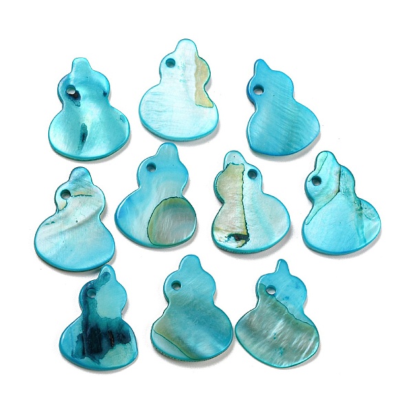 PandaHall Dyed Natural Freshwater Shell Pendants, Gourd Charms, Cyan, 20.5~21x15~16x2~3mm, Hole: 1.5mm Freshwater Shell Others Cyan
PandaHall Dyed Natural Freshwater Shell Pendants, Gourd Charms, Cyan, 20.5~21x15~16x2~3mm, Hole: 1.5mm Freshwater Shell Others Cyan