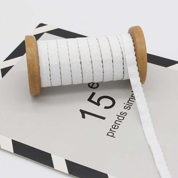 PandaHall Chinlon Wavy Edge Elastic Band, Flat, Garment Accessories, White, 10x1mm Elastic Fibre Flat White
PandaHall Chinlon Wavy Edge Elastic Band, Flat, Garment Accessories, White, 10x1mm Elastic Fibre Flat White