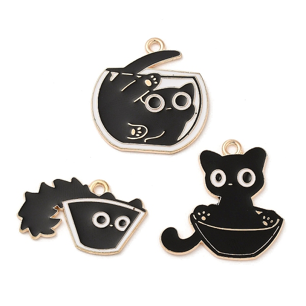 PandaHall Alloy Enamel Pendants, Light Gold, Fish Tank with Cat Charm, Black, 26x24.5x1.5mm, Hole: 2mm Alloy+Enamel Cat Shape Black
PandaHall Alloy Enamel Pendants, Light Gold, Fish Tank with Cat Charm, Black, 26x24.5x1.5mm, Hole: 2mm Alloy+Enamel Cat Shape Black