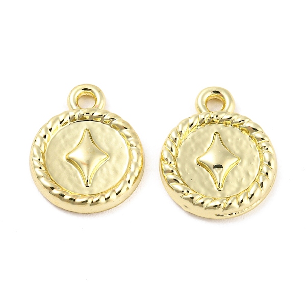 PandaHall Rack Plating Alloy Pendants, Cadmium Free & Nickel Free & Lead Free, Flat Round with Star, Golden, 16x13x2.5mm, Hole: 1.8mm Alloy...
PandaHall Rack Plating Alloy Pendants, Cadmium Free & Nickel Free & Lead Free, Flat Round with Star, Golden, 16x13x2.5mm, Hole: 1.8mm Alloy...