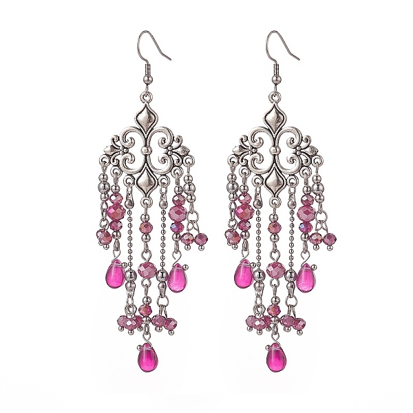 PandaHall Glass Teardrop Tassel Chandelier Earrings, 316 Surgical Stainless Steel Long Drop Earrings for Women, Violet, 104mm, Pin: 0.6mm..., Purple
PandaHall Glass Teardrop Tassel Chandelier Earrings, 316 Surgical Stainless Steel Long Drop Earrings for Women, Violet, 104mm, Pin: 0.6mm..., Purple
