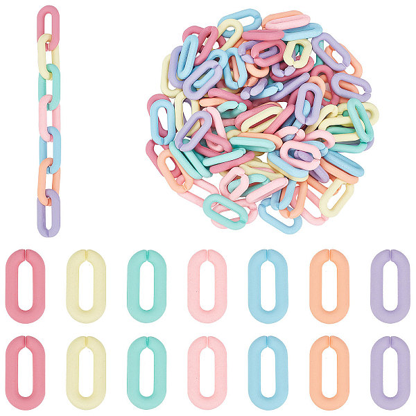 PandaHall 140Pcs 7 Colors Acrylic U-shaped Open Link Ring, Quick Link Connector, Oval, for Jewelry Paperclip Chain Making, Mixed Color..., Multicolor
PandaHall 140Pcs 7 Colors Acrylic U-shaped Open Link Ring, Quick Link Connector, Oval, for Jewelry Paperclip Chain Making, Mixed Color..., Multicolor