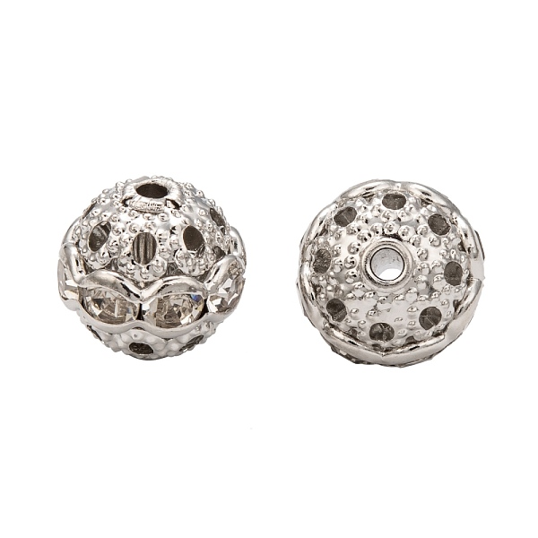PandaHall Brass Rhinestone Beads, Grade A, Round, Platinum Metal Color, Clear, Size: about 10mm in diameter, hole: 1.2mm Brass+Rhinestone...
PandaHall Brass Rhinestone Beads, Grade A, Round, Platinum Metal Color, Clear, Size: about 10mm in diameter, hole: 1.2mm Brass+Rhinestone...