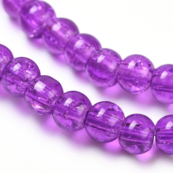 PandaHall Crackle Glass Beads Strands, Round, Blue Violet, 4mm, Hole: 1.1~1.3mm, about 200pcs/strand, 31.4 inch Glass Round Purple
PandaHall Crackle Glass Beads Strands, Round, Blue Violet, 4mm, Hole: 1.1~1.3mm, about 200pcs/strand, 31.4 inch Glass Round Purple