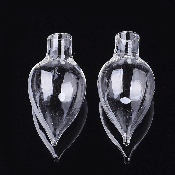 PandaHall Handmade One Hole Blown Glass Bottles, for Glass Vial Pendants Making, Teardrop, Clear, 38x19mm, Hole: 5.5mm Glass Teardrop Clear
PandaHall Handmade One Hole Blown Glass Bottles, for Glass Vial Pendants Making, Teardrop, Clear, 38x19mm, Hole: 5.5mm Glass Teardrop Clear