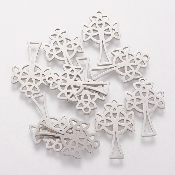 PandaHall 201 Stainless Steel Pendants, Cross, Stainless Steel Color, 21.5x13x1.1mm, Hole: 1.5mm 201 Stainless Steel Cross
PandaHall 201 Stainless Steel Pendants, Cross, Stainless Steel Color, 21.5x13x1.1mm, Hole: 1.5mm 201 Stainless Steel Cross