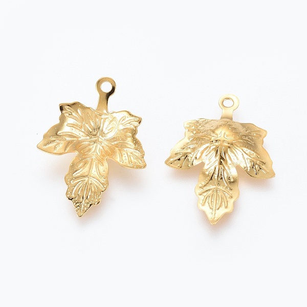 PandaHall Autumn Theme 201 Stainless Steel Pendants, Textured Maple Leaf, Golden, 16x12x2mm, Hole: 1mm 201 Stainless Steel Leaf
PandaHall Autumn Theme 201 Stainless Steel Pendants, Textured Maple Leaf, Golden, 16x12x2mm, Hole: 1mm 201 Stainless Steel Leaf