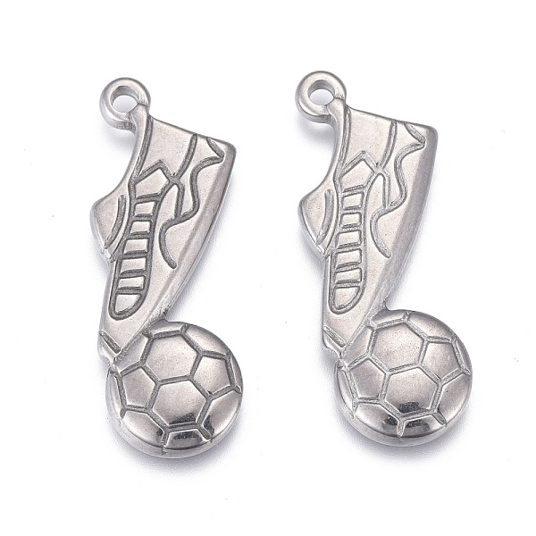 PandaHall 304 Stainless Steel Pendants, Football & Football Boots, Stainless Steel Color, 26x18x2.5mm, Hole: 1.6mm 304 Stainless Steel...
PandaHall 304 Stainless Steel Pendants, Football & Football Boots, Stainless Steel Color, 26x18x2.5mm, Hole: 1.6mm 304 Stainless Steel...
