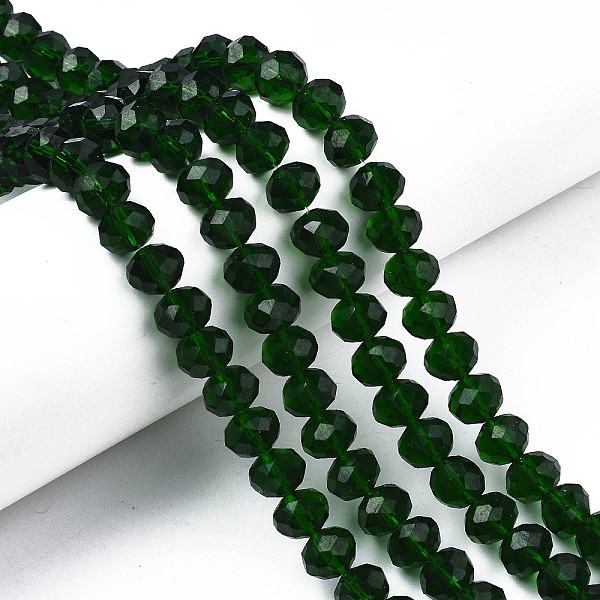 PandaHall Glass Beads Strands, Faceted, Rondelle, Dark Green, 10x8mm, Hole: 1mm, about 65~66pcs/strand, 20.8~21.2 inch(53~54cm) Glass...
PandaHall Glass Beads Strands, Faceted, Rondelle, Dark Green, 10x8mm, Hole: 1mm, about 65~66pcs/strand, 20.8~21.2 inch(53~54cm) Glass...