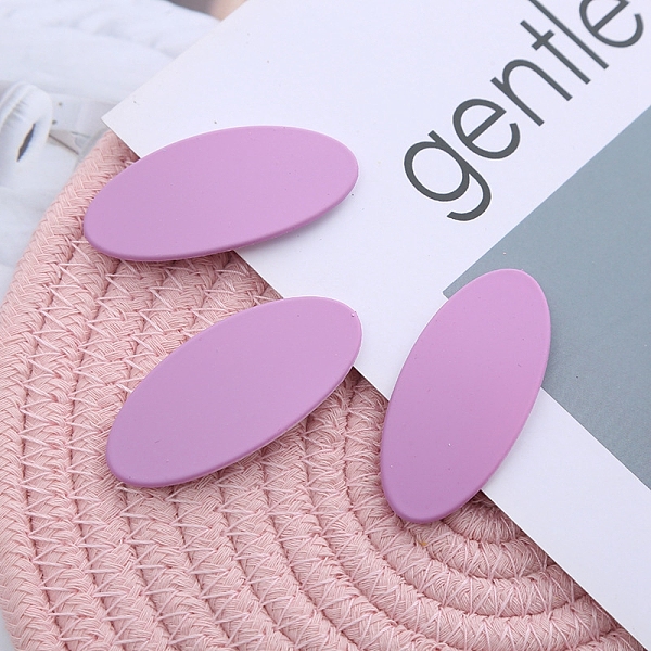 PandaHall Frosted Plastic Snap Hair Clips, with Metal Clip, for Women and Girls, Oval, Plum, 56x26mm Plastic Purple
PandaHall Frosted Plastic Snap Hair Clips, with Metal Clip, for Women and Girls, Oval, Plum, 56x26mm Plastic Purple