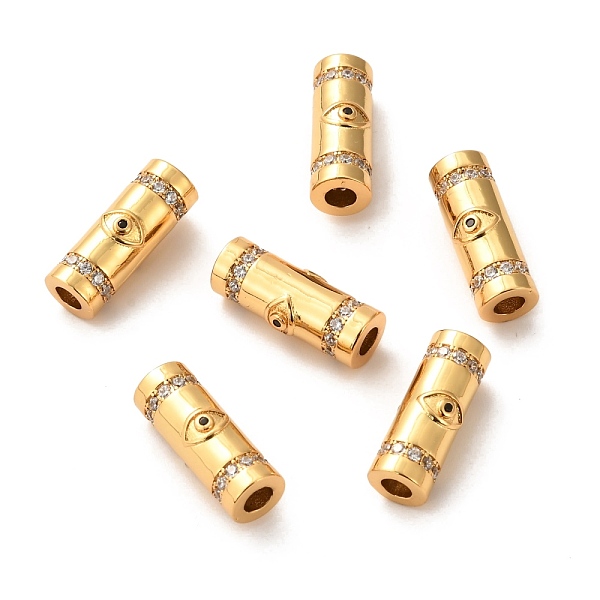 PandaHall Brass Micro Pave Clear Cubic Zirconia Tube Beads, Long-Lasting Plated, Eye Pattern, Real 18K Gold Plated, 18.5x7mm, Hole: 3.5mm...
PandaHall Brass Micro Pave Clear Cubic Zirconia Tube Beads, Long-Lasting Plated, Eye Pattern, Real 18K Gold Plated, 18.5x7mm, Hole: 3.5mm...