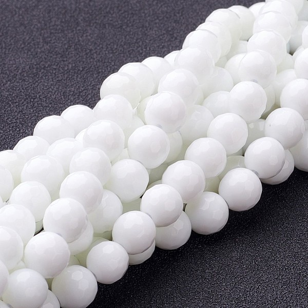PandaHall Synthetic White Agate Beads Strands, Dyed & Heated, Faceted, Round, White, 8mm, Hole: 1mm, about 49pcs/strand, 15 inch Glass Round...
PandaHall Synthetic White Agate Beads Strands, Dyed & Heated, Faceted, Round, White, 8mm, Hole: 1mm, about 49pcs/strand, 15 inch Glass Round...