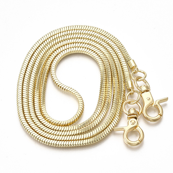 PandaHall Bag Strap Chains, Wallet Chains, Brass Snake Chains, with Swivel Clasps, Light Gold, 116x0.32x0.32cm Brass
PandaHall Bag Strap Chains, Wallet Chains, Brass Snake Chains, with Swivel Clasps, Light Gold, 116x0.32x0.32cm Brass
