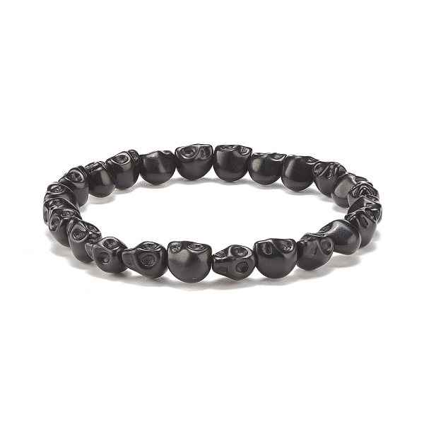 PandaHall Synthetic Turquoise(Dyed) Skull Stretch Bracelet, Gemstone Halloween Jewelry for Women, Black, Beads: 8x6x6.5mm, Inner Diameter...
PandaHall Synthetic Turquoise(Dyed) Skull Stretch Bracelet, Gemstone Halloween Jewelry for Women, Black, Beads: 8x6x6.5mm, Inner Diameter...