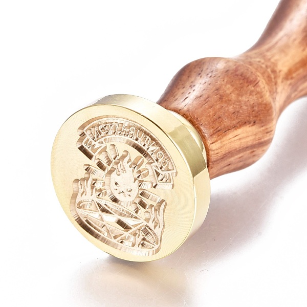 PandaHall Brass Wax Seal Stamp, with Wooden Handle, for Post Decoration, DIY Card Making, Magic Themed Pattern, Golden, 90x26mm Brass Others
PandaHall Brass Wax Seal Stamp, with Wooden Handle, for Post Decoration, DIY Card Making, Magic Themed Pattern, Golden, 90x26mm Brass Others