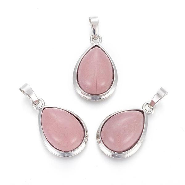 PandaHall Natural Rhodochrosite Pendants, with Brass Findings, teardrop, Platinum, 26x16~17x8~10mm, Hole: 8x5mm Rhodochrosite Teardrop
PandaHall Natural Rhodochrosite Pendants, with Brass Findings, teardrop, Platinum, 26x16~17x8~10mm, Hole: 8x5mm Rhodochrosite Teardrop