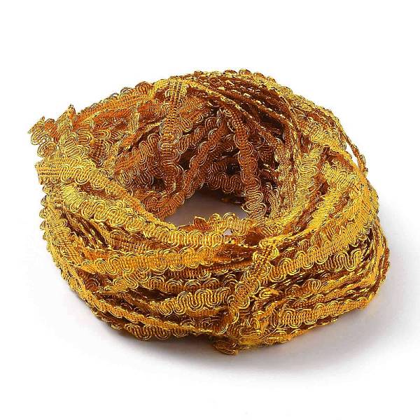 PandaHall Filigree Corrugated Lace Ribbon, Wave Shape, for Clothing Accessories, Dark Goldenrod, 3/8 inch(10mm), about 130m/bundle Fibre
PandaHall Filigree Corrugated Lace Ribbon, Wave Shape, for Clothing Accessories, Dark Goldenrod, 3/8 inch(10mm), about 130m/bundle Fibre