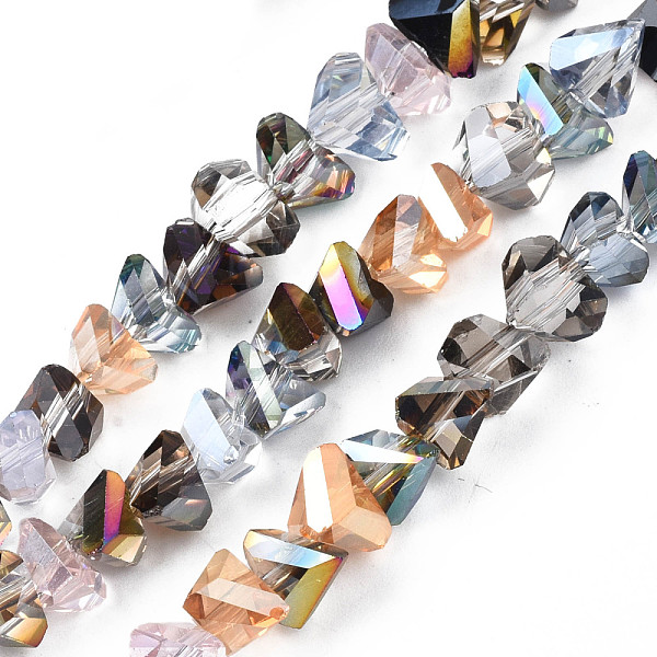 PandaHall Electroplate Transparent Glass Beads Strands, AB Color Plated, Faceted, Triangle, Colorful, 5.5x8x6~6.5mm, Hole: 1mm, about...
PandaHall Electroplate Transparent Glass Beads Strands, AB Color Plated, Faceted, Triangle, Colorful, 5.5x8x6~6.5mm, Hole: 1mm, about...