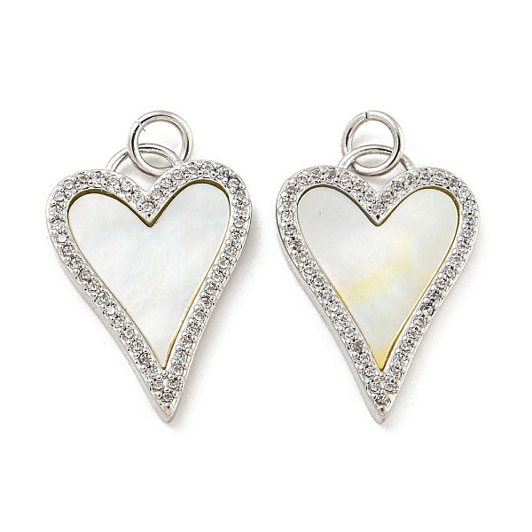 PandaHall Brass Micro Pave Clear Cubic Zirconia Pendants, with Shell, Heart Charms, Real Platinum Plated, 21.5x15x2mm, Hole: 3mm Brass+Cubic...
PandaHall Brass Micro Pave Clear Cubic Zirconia Pendants, with Shell, Heart Charms, Real Platinum Plated, 21.5x15x2mm, Hole: 3mm Brass+Cubic...