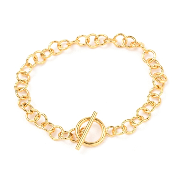 PandaHall Unisex Vacuum Plating 304 Stainless Steel Rolo Chains Bracelets, with Toggle Clasps, Golden, 7-7/8 inch(20cm) 304 Stainless Steel
PandaHall Unisex Vacuum Plating 304 Stainless Steel Rolo Chains Bracelets, with Toggle Clasps, Golden, 7-7/8 inch(20cm) 304 Stainless Steel