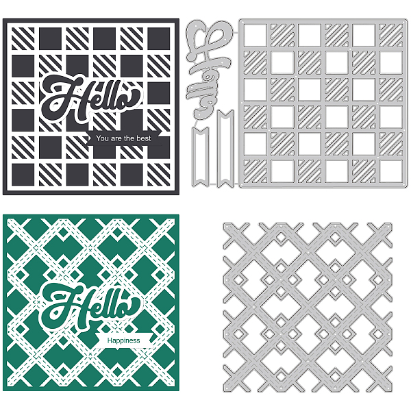 PandaHall BENECREAT 2Pcs Background Cutting Dies Stencil, Plaid Stripes Frame Metal Embossing Cut Stencils Craft Embossing Tools for Card...
PandaHall BENECREAT 2Pcs Background Cutting Dies Stencil, Plaid Stripes Frame Metal Embossing Cut Stencils Craft Embossing Tools for Card...
