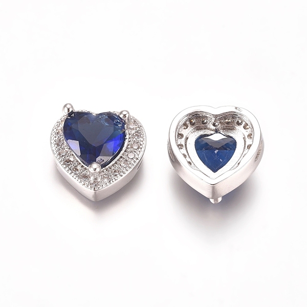 PandaHall Brass Micro Pave Cubic Zirconia Beads, Heart, Blue & Clear, Platinum, 12x12.5x6.5mm, Hole: 1x2mm Brass+Cubic Zirconia Heart Blue
PandaHall Brass Micro Pave Cubic Zirconia Beads, Heart, Blue & Clear, Platinum, 12x12.5x6.5mm, Hole: 1x2mm Brass+Cubic Zirconia Heart Blue