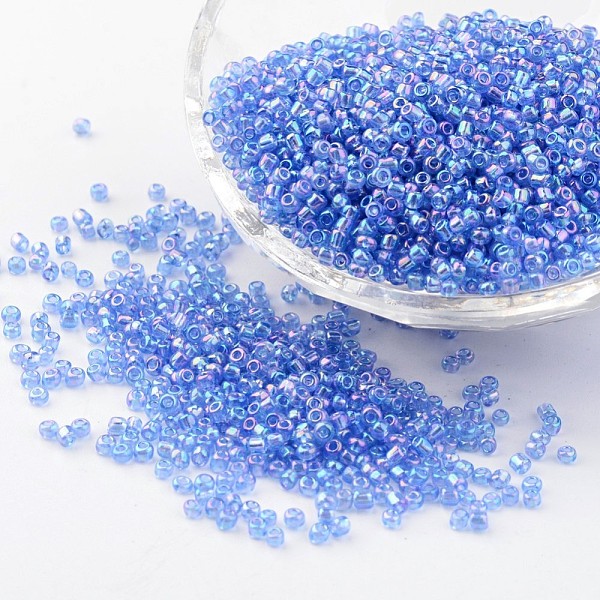 PandaHall Round Trans. Colors Rainbow Glass Seed Beads, Cornflower Blue, Size: about 2mm in diameter, hole:1mm, about 3306pcs/50g Glass...
PandaHall Round Trans. Colors Rainbow Glass Seed Beads, Cornflower Blue, Size: about 2mm in diameter, hole:1mm, about 3306pcs/50g Glass...