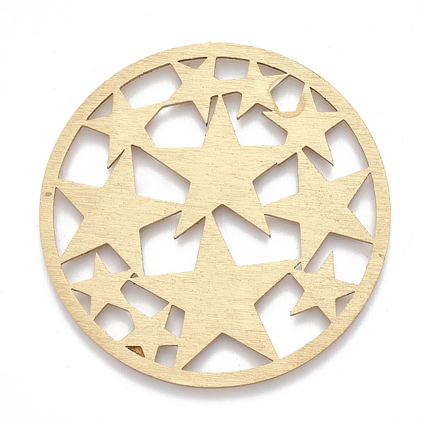 PandaHall Aluminium Filigree Joiners Links, Laser Cut Filigree Joiners Links, Flat Round with Star, Golden, 50x1mm Aluminum Flat Round
PandaHall Aluminium Filigree Joiners Links, Laser Cut Filigree Joiners Links, Flat Round with Star, Golden, 50x1mm Aluminum Flat Round