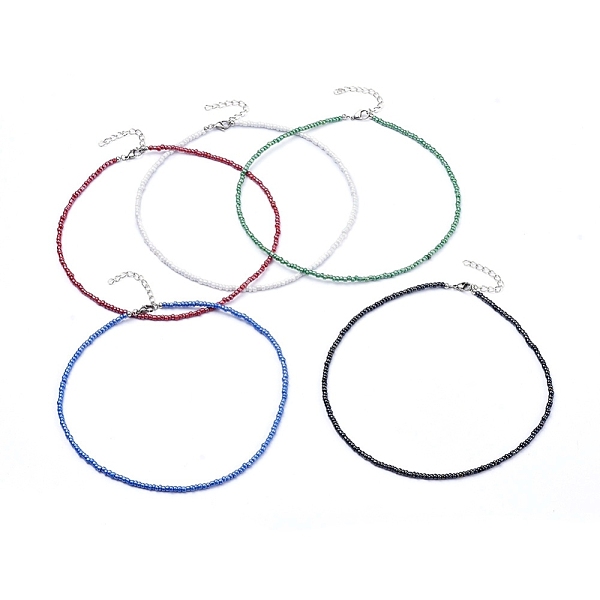 PandaHall Glass Seed Beaded Necklaces, with 304 Stainless Steel Lobster Claw Clasps, Mixed Color, 15.9 inch(40.5cm) Glass Multicolor
PandaHall Glass Seed Beaded Necklaces, with 304 Stainless Steel Lobster Claw Clasps, Mixed Color, 15.9 inch(40.5cm) Glass Multicolor