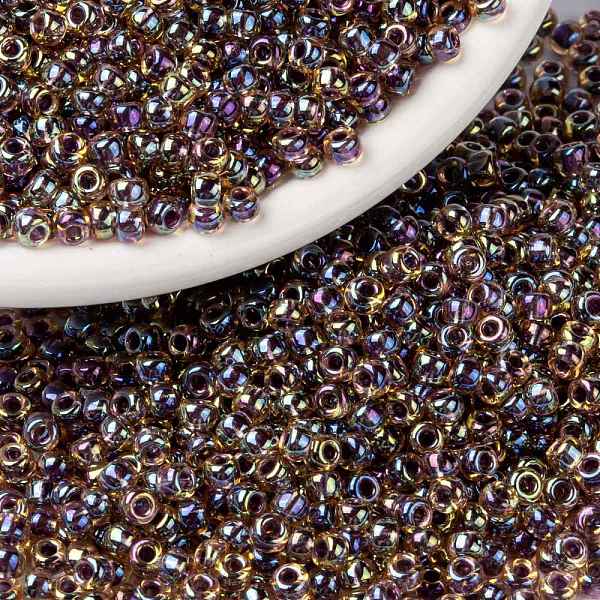 PandaHall MIYUKI Round Rocailles Beads, Japanese Seed Beads, 8/0, (RR342) Berry Lined Light Topaz AB, 8/0, 3mm, Hole: 1mm, about..., Brown
PandaHall MIYUKI Round Rocailles Beads, Japanese Seed Beads, 8/0, (RR342) Berry Lined Light Topaz AB, 8/0, 3mm, Hole: 1mm, about..., Brown