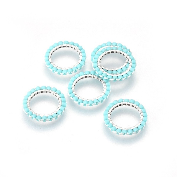 PandaHall MIYUKI & TOHO Handmade Japanese Seed Beads, with 304 Stainless Steel Link Rings, Loom Pattern, Ring, Silver, Pale Turquoise..., Cyan
PandaHall MIYUKI & TOHO Handmade Japanese Seed Beads, with 304 Stainless Steel Link Rings, Loom Pattern, Ring, Silver, Pale Turquoise..., Cyan