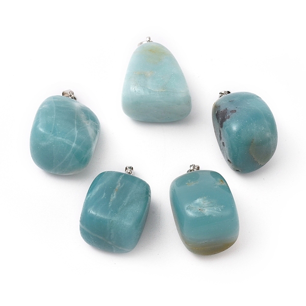 PandaHall Natural Amazonite Pendants, with Platinum Tone Brass Findings, Nuggets, 23~30x13~22x12~20mm, Hole: 5x3mm Amazonite Nuggets
PandaHall Natural Amazonite Pendants, with Platinum Tone Brass Findings, Nuggets, 23~30x13~22x12~20mm, Hole: 5x3mm Amazonite Nuggets