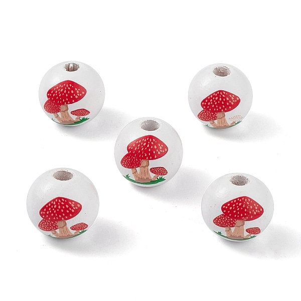 PandaHall Printed Natural Wood European Beads, Large Hole Bead, Round with Mushroom Pattern, Red, 15.5mm, Hole: 4mm Wood Round Red
PandaHall Printed Natural Wood European Beads, Large Hole Bead, Round with Mushroom Pattern, Red, 15.5mm, Hole: 4mm Wood Round Red
