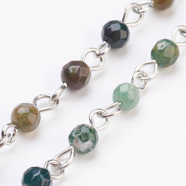 PandaHall Handmade Indian Agate Beaded Chains, Unwelded, with Iron Eye Pin, 39.37 inch, 1m/strand Indian Agate
PandaHall Handmade Indian Agate Beaded Chains, Unwelded, with Iron Eye Pin, 39.37 inch, 1m/strand Indian Agate
